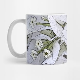 White Flowers Mug